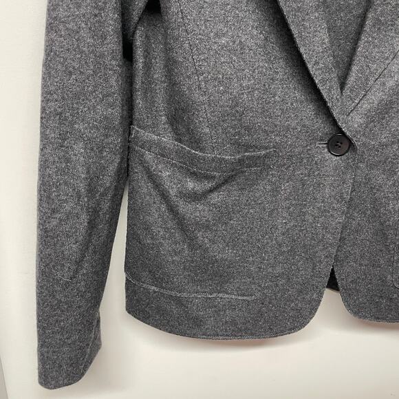 Banana Republic Gray Wool Unstructured Blazer Jacket Size 2P Petite Career - Picture 2 of 8